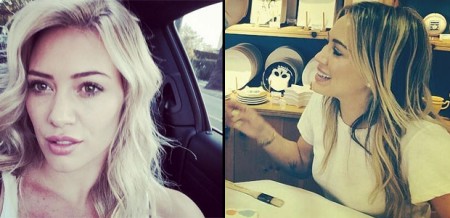A cantora Hilary Duff muda o visual e deixa as medeixas platinadas!